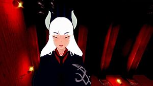 lucifer ceo of hell and modeus lustful demon in helltaker pov