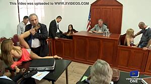 Beautiful Sluts Getting Fucked in Front of the Judge at the Tribunal