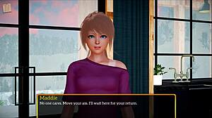 My new family plays a game together at home