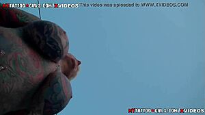 Blackwidow XXX Enjoys Pool Time with Blonde and Black Companions.