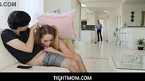 yo, stepsiblings sneaking naughty fun behind stepdad's back