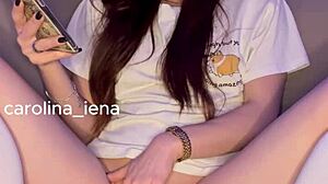 Italian Girlfriend Humiliates Cuckold Boyfriend with Cruel JOI and CEI