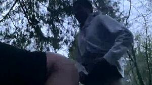 Ebony Bbw Pornstar Gets Fucked Doggystyle On Hiking Trail At Night In The Woods