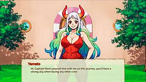 Lusty Buccaneers Hentai: Nami Exposes Huge Tits At Night.