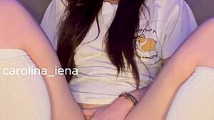 Italian Girlfriend Humiliates Cuckold Boyfriend with Cruel JOI and CEI