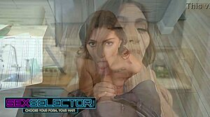 mae milano gets her pussy pounded by tutor filthy rich's big cock in shower missionary and doggy 😍