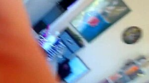 I watch this amatuer milf with tatoos and piercings ride a dildo