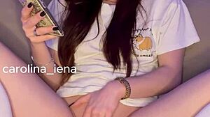 Italian Girlfriend Humiliates Cuckold Boyfriend with Cruel JOI and CEI