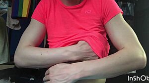 Wow, gay twink Niko Springs strip teases and shows big cock!