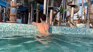 pick up in aquapark leads to quick encounter in locker room