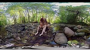 ana, molly, and belle having lesbian fun outdoors?
