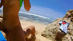 Passionate sex on paradise beach