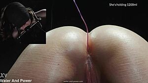 Violet Bee submits to enema