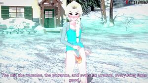 Elsa sucking and having sex in frozen fantasy
