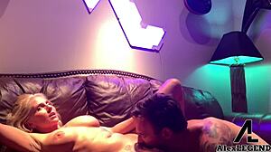 Alex Legend face fucks Christie Steven before inserting his huge cock into her big clit