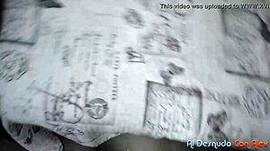 Behind the scenes blooper with latina in comic accident backstage.