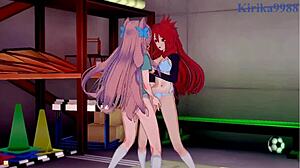 Kanade and Maria in intense lesbian play 😘