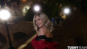 Stunning tattooed blonde una's perfect ass pounded in assfucking, then ass to mouth blowjob