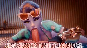 Widow Deepthroats Cock On Beach With Big Tits!