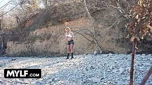 Milf Heather Hendrix Gets Lost Outdoors, Feels Helpless in the Wild.