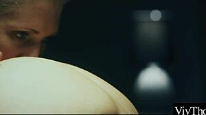 lick my ass and pussy, busty mature lesbian says