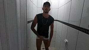 Gabriel Victor in outdoor gay scene.