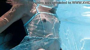 Lana swims nude in the pool, showing juicy tits and ass underwater 😍🌊