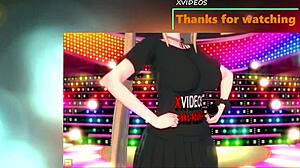 blonde big tits gal jk eleanor rides in various positions in 3d hentai