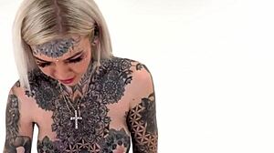 amber luke boldly rides dildo for first time