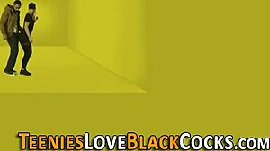 I pound blonde teen's tight pussy