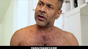 Hot Twink Latino Stepson Fucked by Hunk Stepdad in Kitchen!