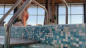 pick up in aquapark leads to quick encounter in locker room