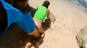 Passionate sex on paradise beach