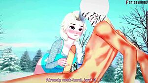Elsa sucking and having sex in frozen fantasy