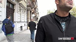 I-I picked up adorable anie darling for outdoor sex after her cute massage on the street.