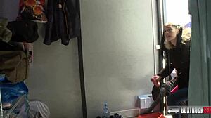 I-I picked up adorable anie darling for outdoor sex after her cute massage on the street.