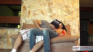 Married woman sucks monster cock eagerly.