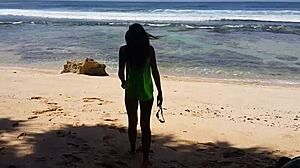 Passionate sex on paradise beach