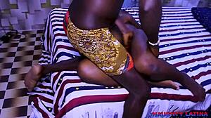 Naughty Latina Shocked by Step Brother's Huge Black Cock in Wild Fuck.