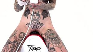 amber luke boldly rides dildo for first time