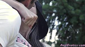 Young European Babe Enjoys Outdoor Adventure