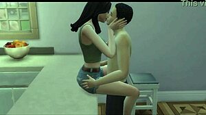 Hermanastros Have Hard Sex Behind Their Mother-In-Law's Back In 3D Cartoon Anal Scene