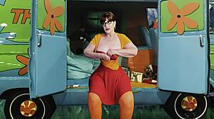 what’s up with granny velma dinkley as a mysterious gilf sucking hard?