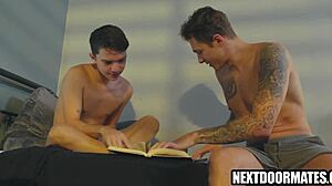 Hot gay sex in the dorm?