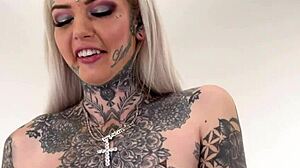 amber luke boldly rides dildo for first time