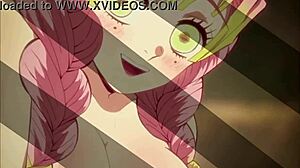 Mitsuri and Tanjiro's Passionate Hentai Sex with Monster and Kissing