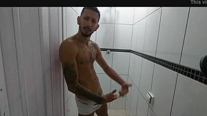 Gabriel Victor in outdoor gay scene.