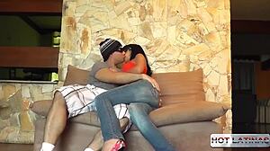 Married woman sucks monster cock eagerly.