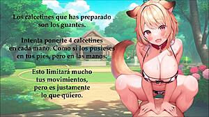 JERK OFF INSTRUCTIONS in Spanish for SEXUAL SLAVES transforming into PUPPIES outdoors with assfucking and crossdressing humiliation