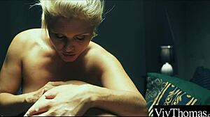 lick my ass and pussy, busty mature lesbian says